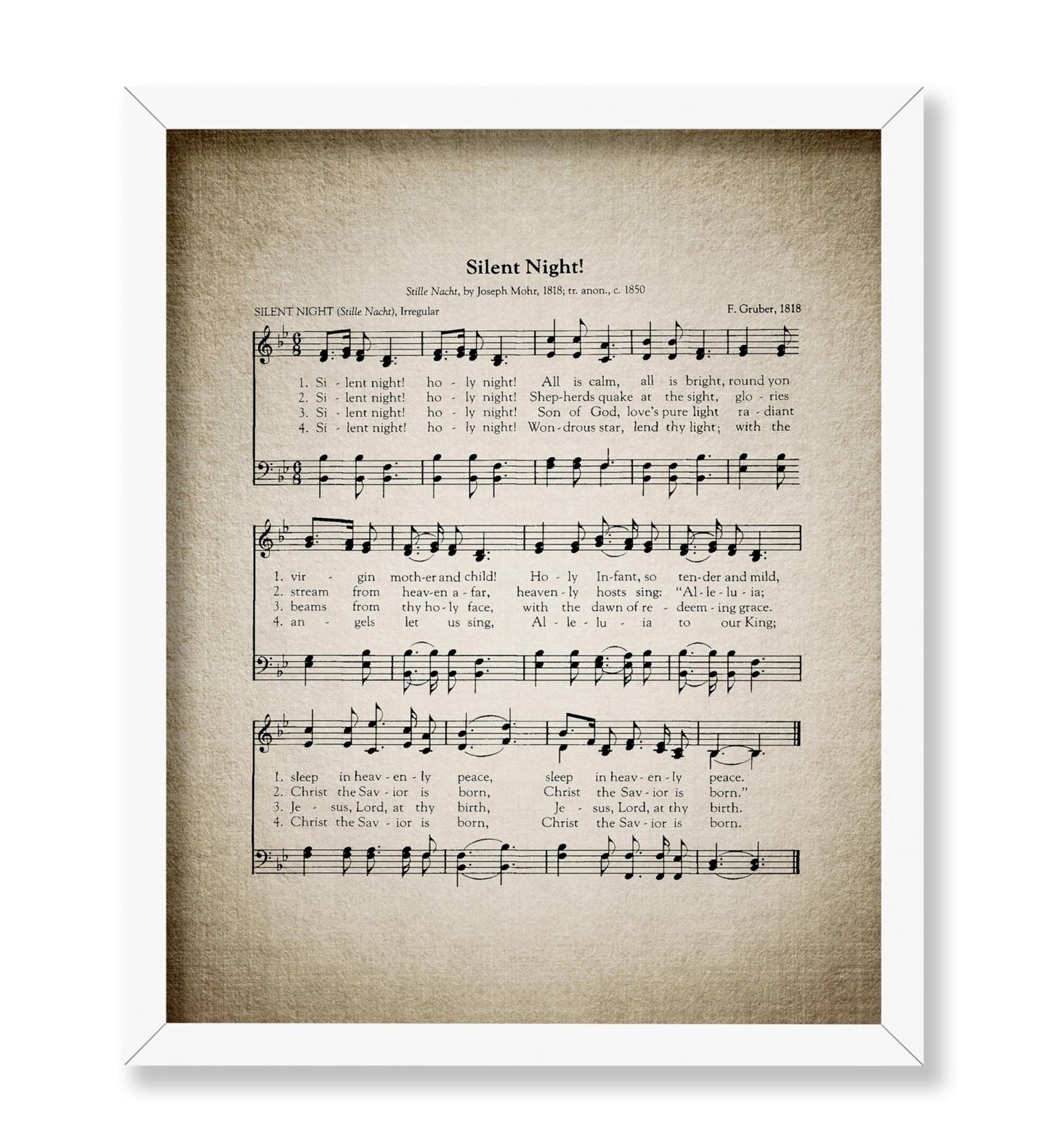 Silent Night Hymnal Sheet