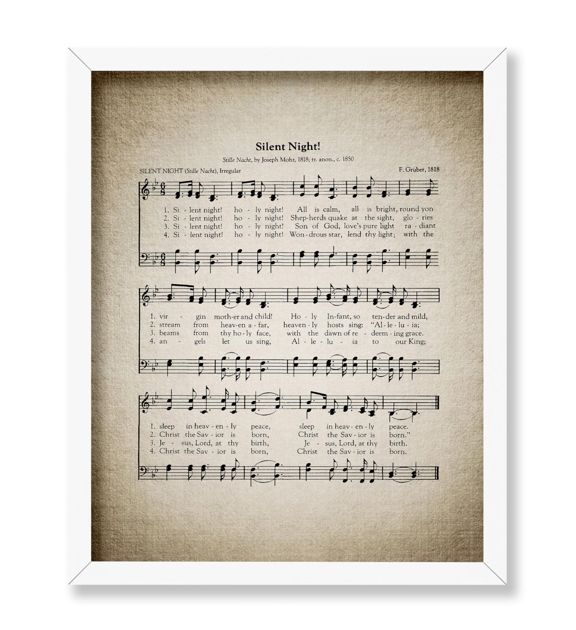 Silent Night Hymnal Sheet
