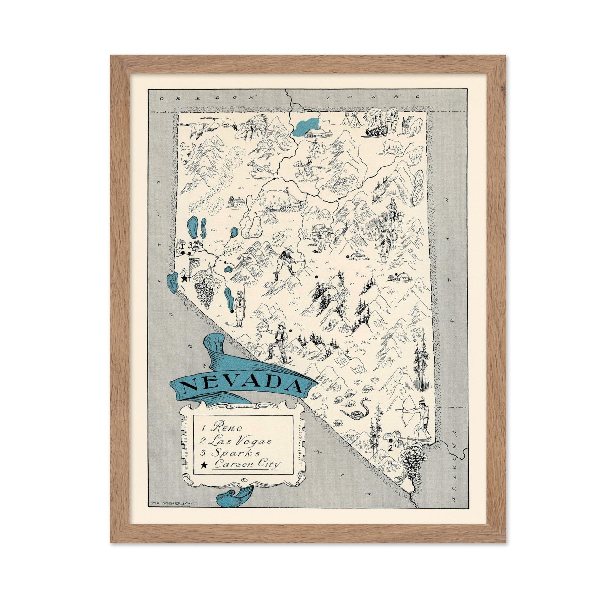 Nevada Pictorial Map