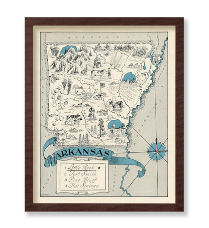 Arkansas Pictorial Map