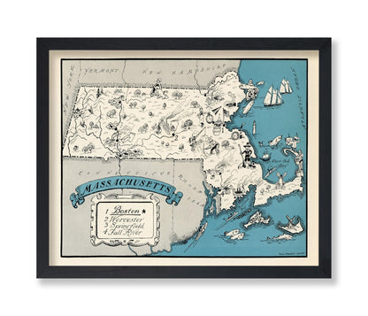 Massachusetts Pictorial Map