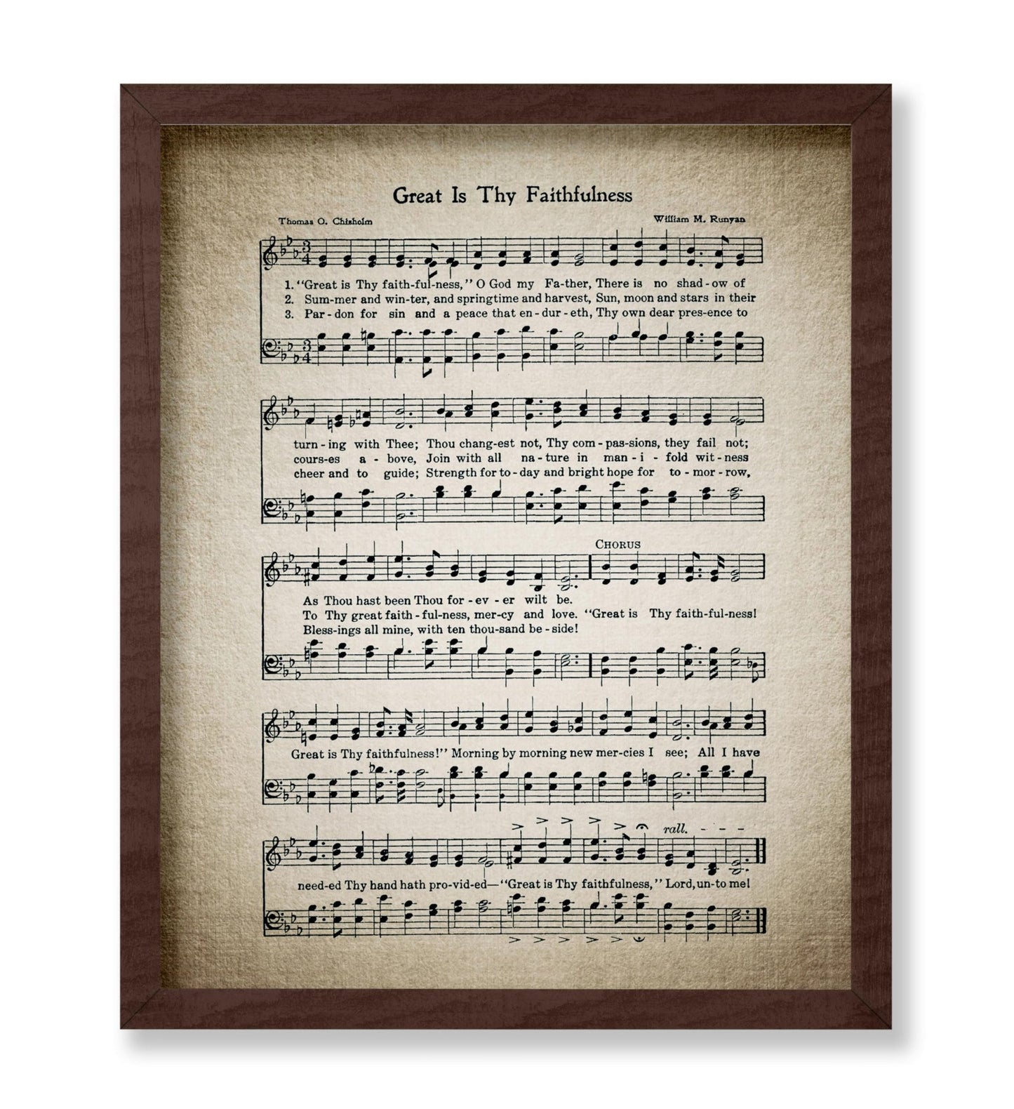 Great Is Thy Faithfulness Hymnal Sheet No1