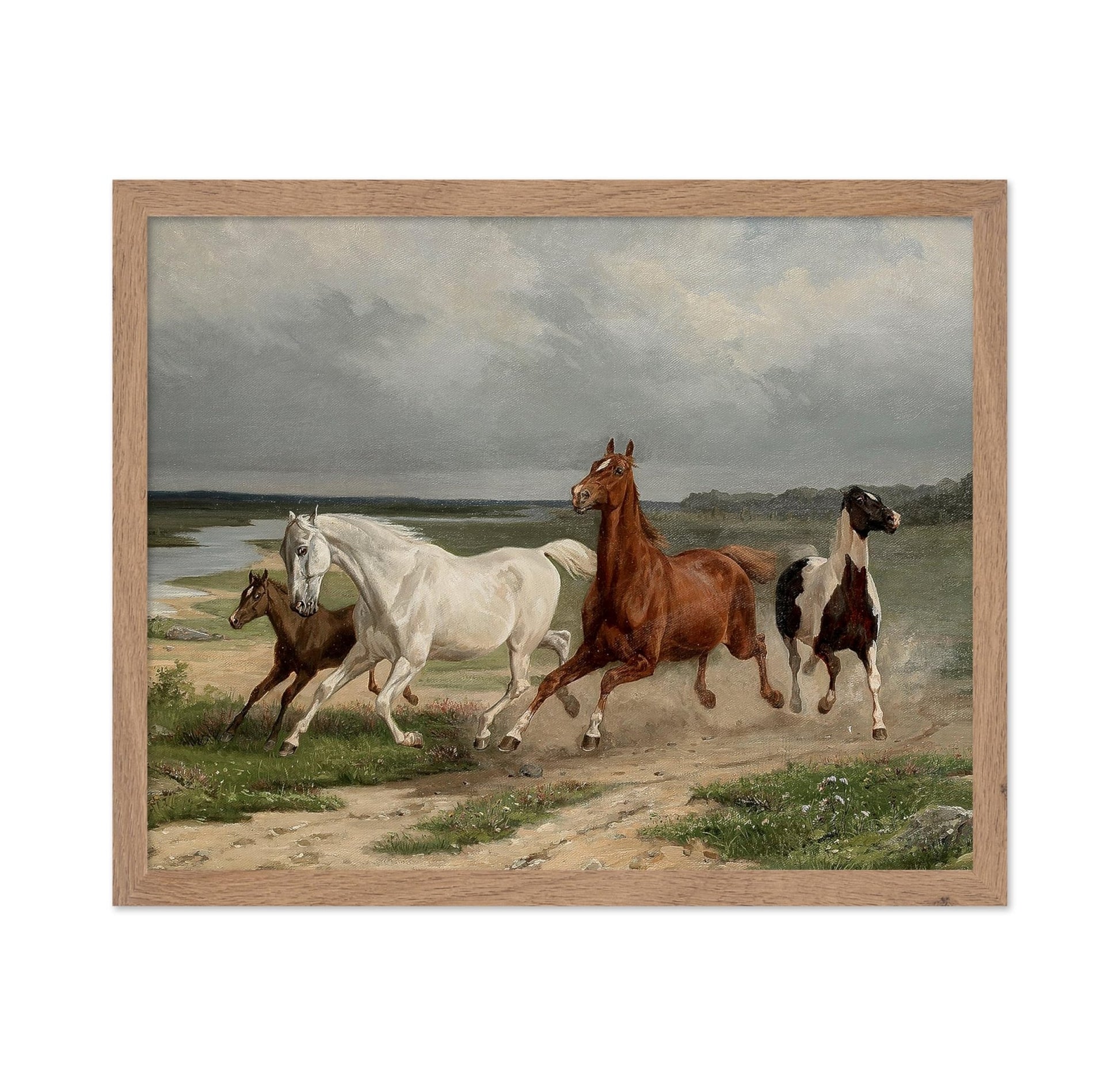 Arvid Fredrik Lonnroth - Fleeing Horses