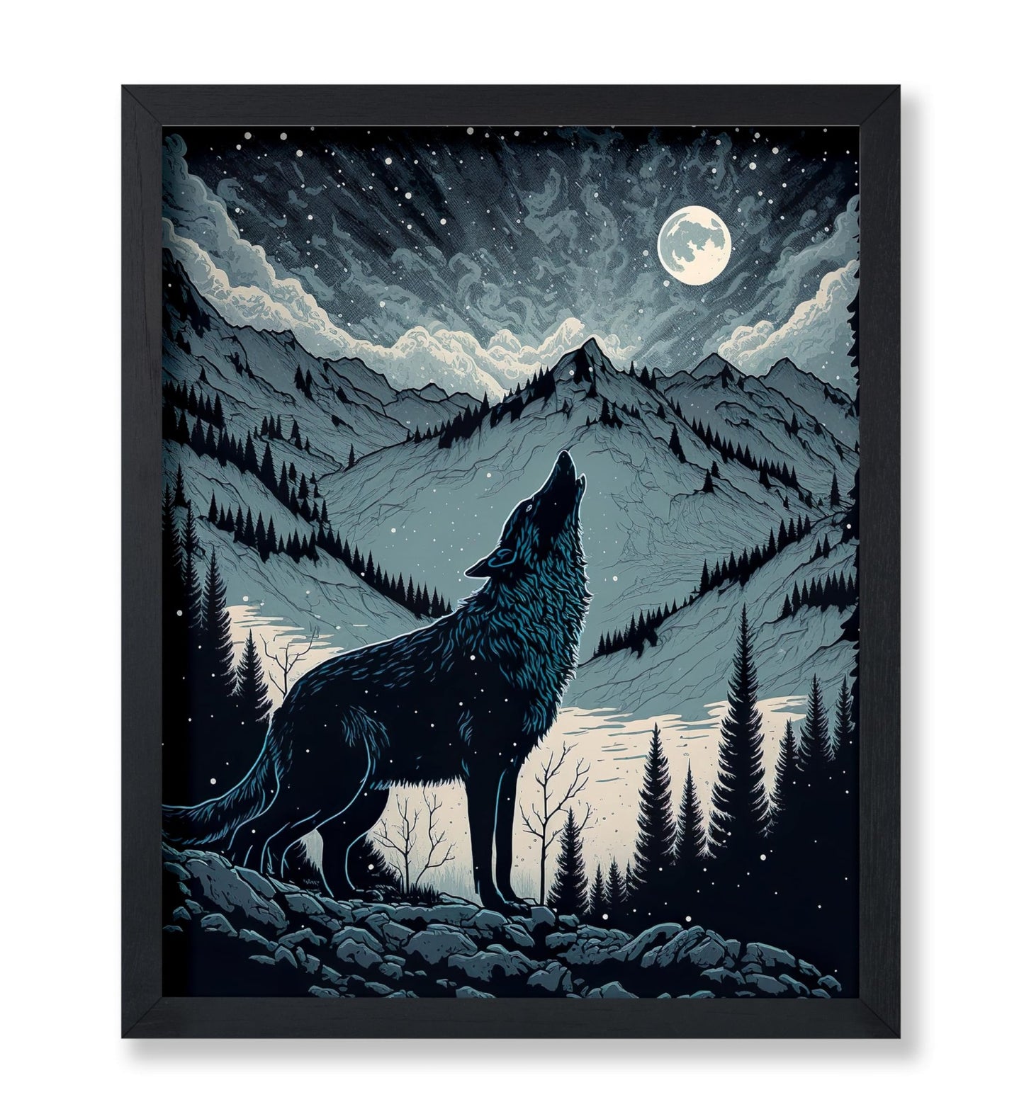 Wolf Howling At Moon