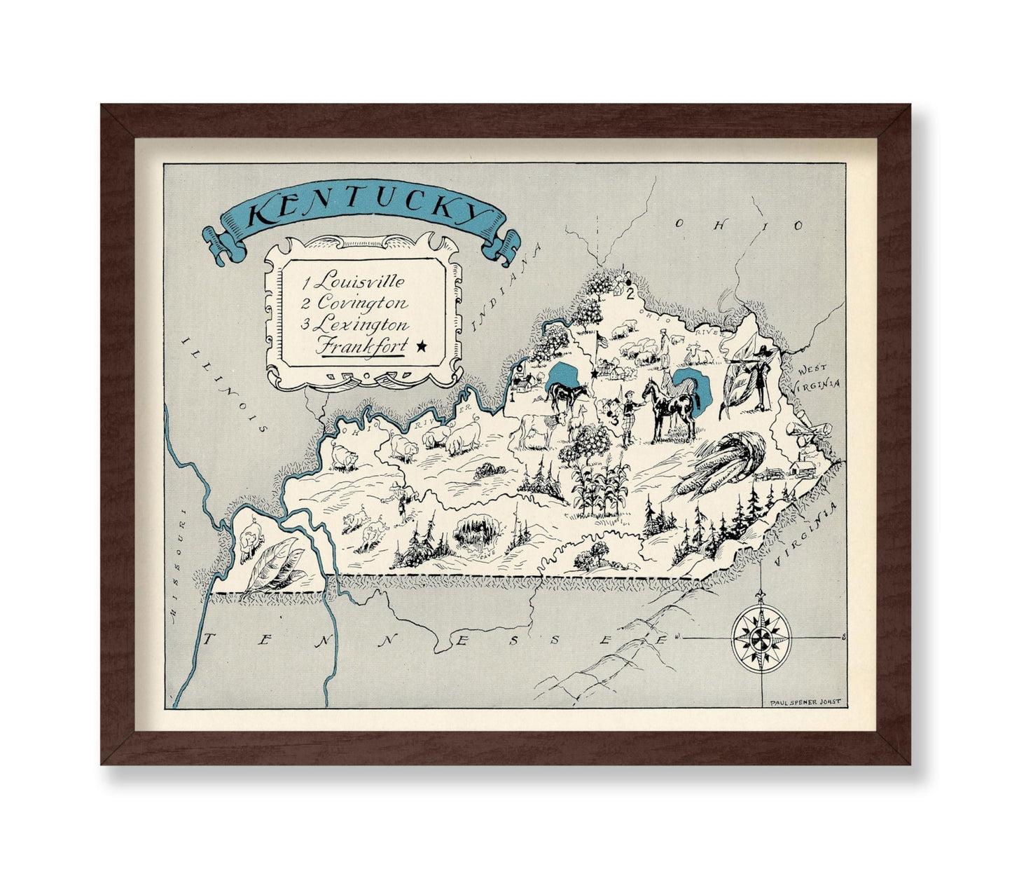 Kentucky Pictorial Map