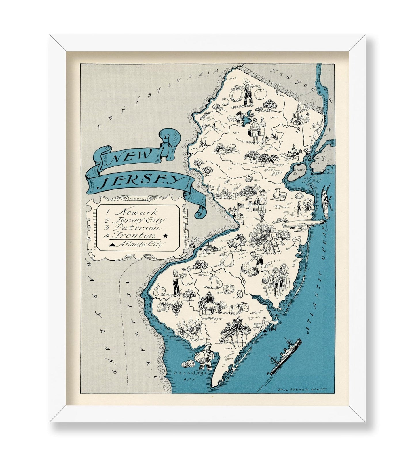 New Jersey Pictorial Map