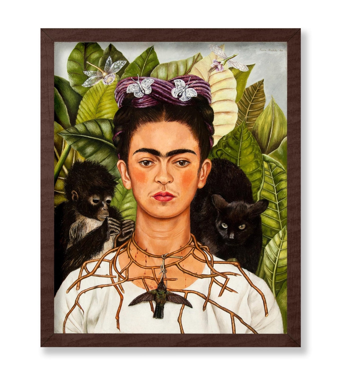 Frida Kahlo - Self-Portrait with Thorn Necklace and Hummingbird