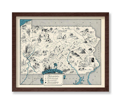 Pennsylvania Pictorial Map