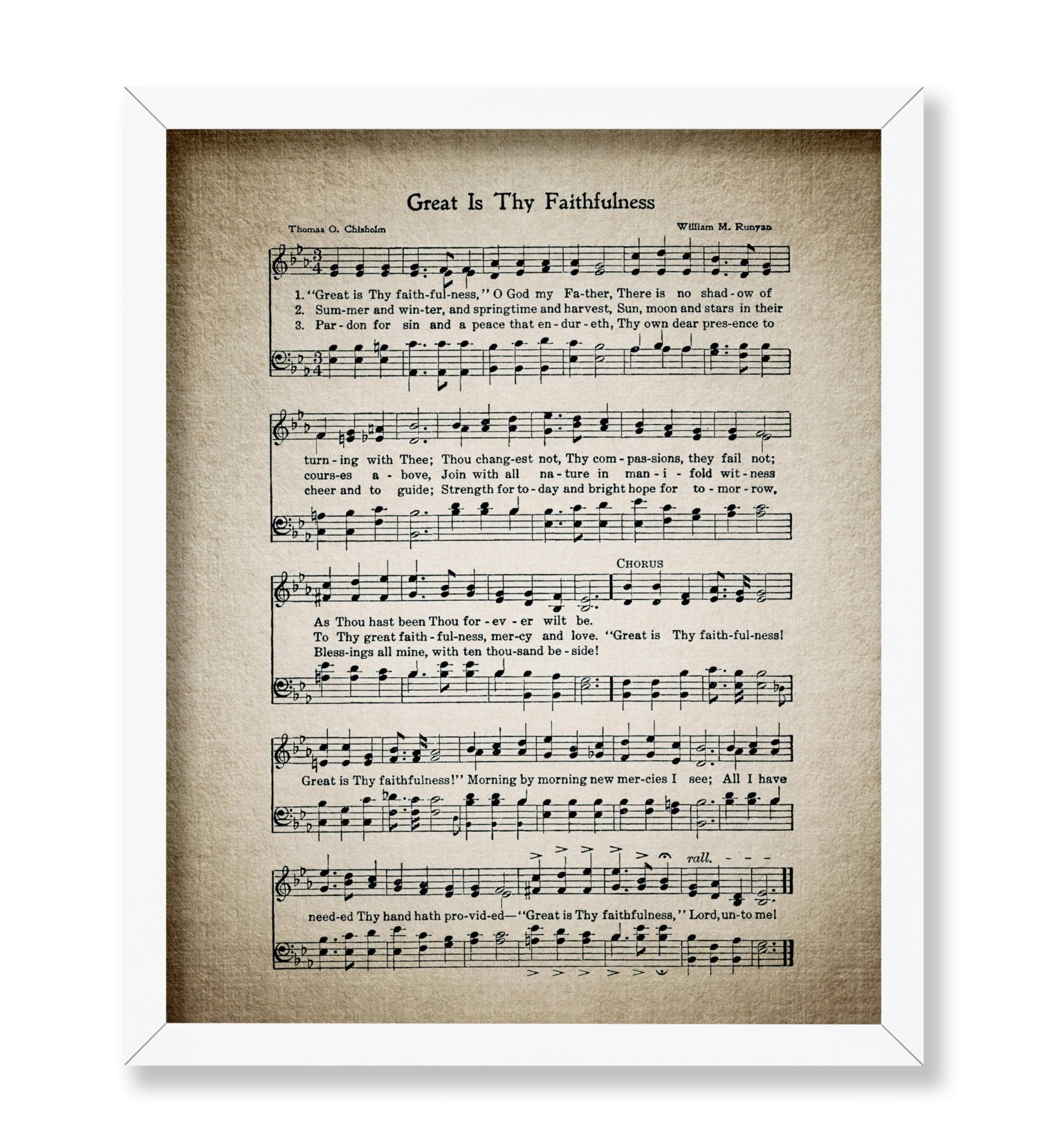 Great Is Thy Faithfulness Hymnal Sheet No1