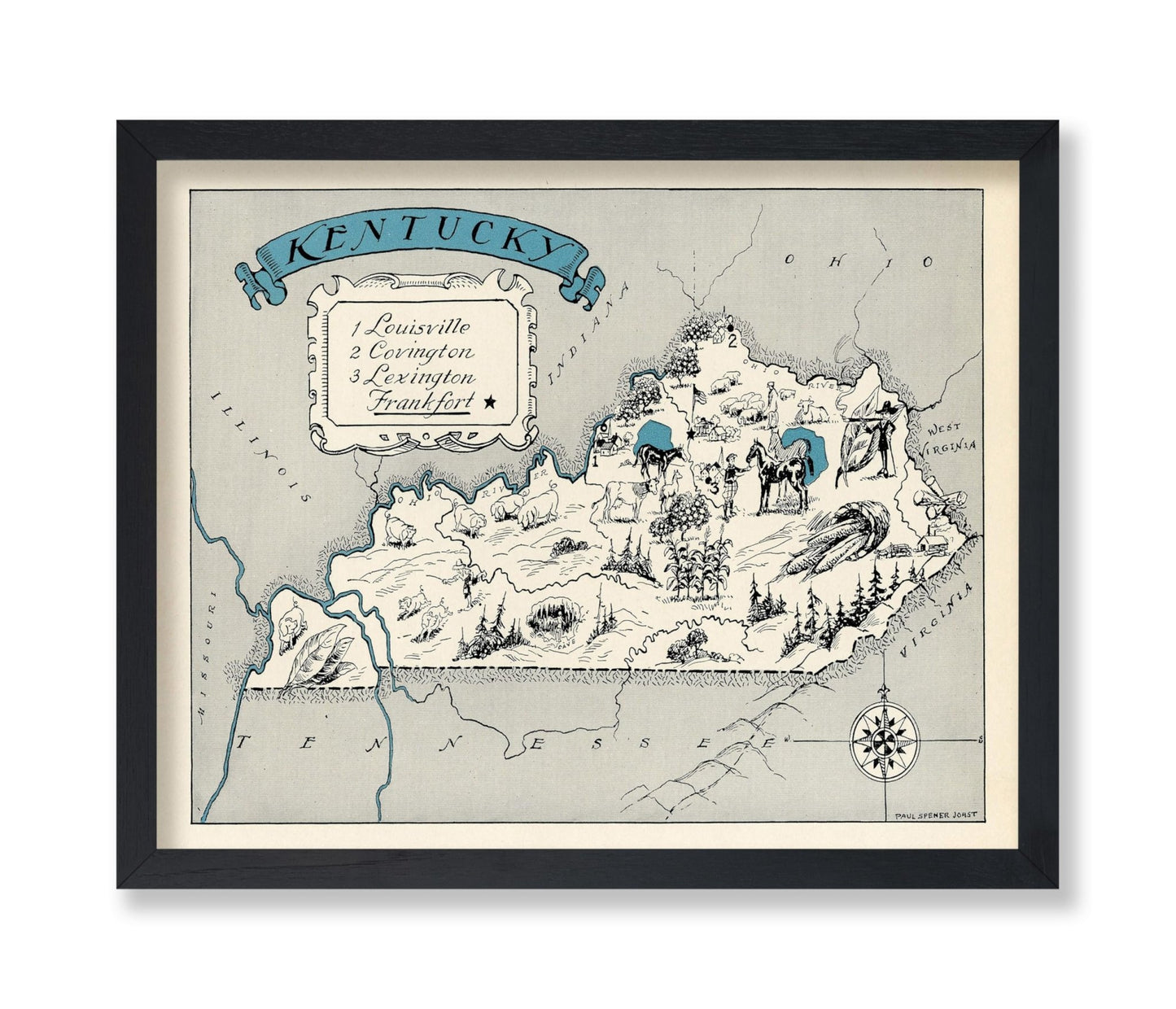 Kentucky Pictorial Map