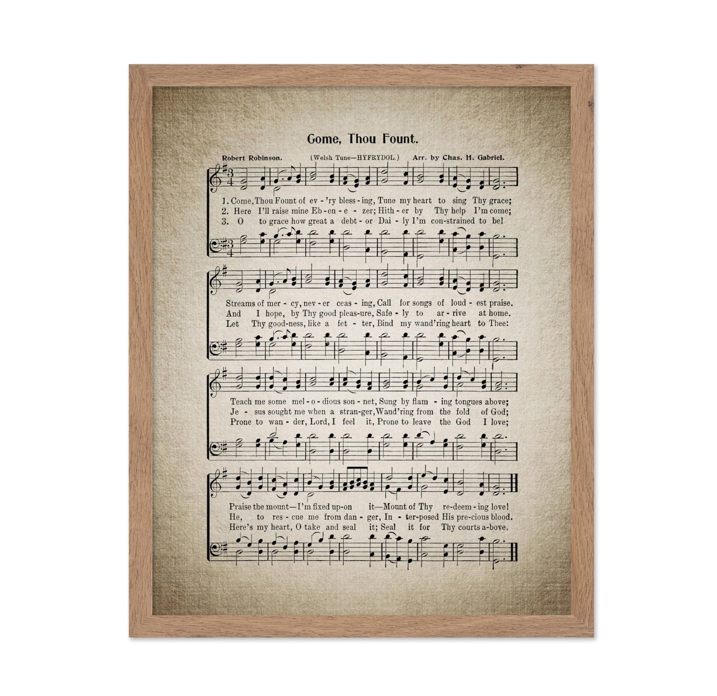 Come Thou Fount Hymnal Sheet