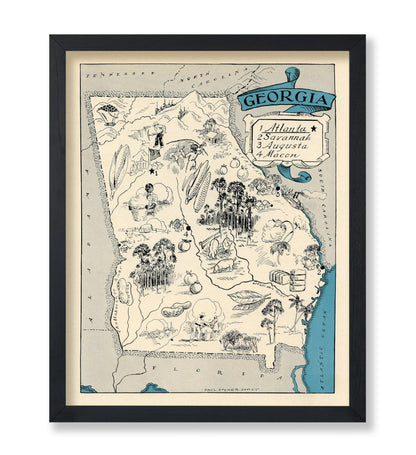 Georgia Pictorial Map