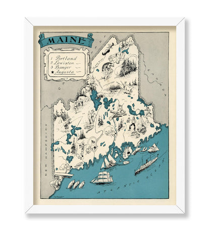 Maine Pictorial Map