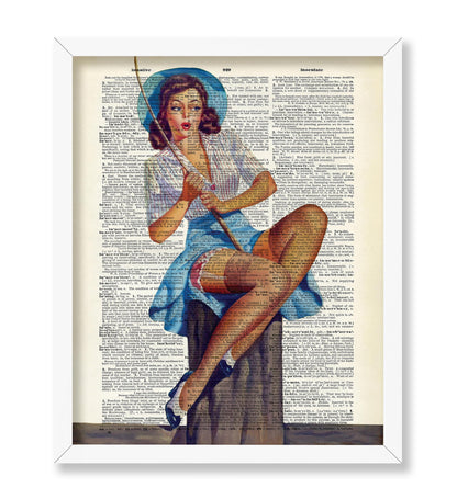 Pin-Up Girl Fishing