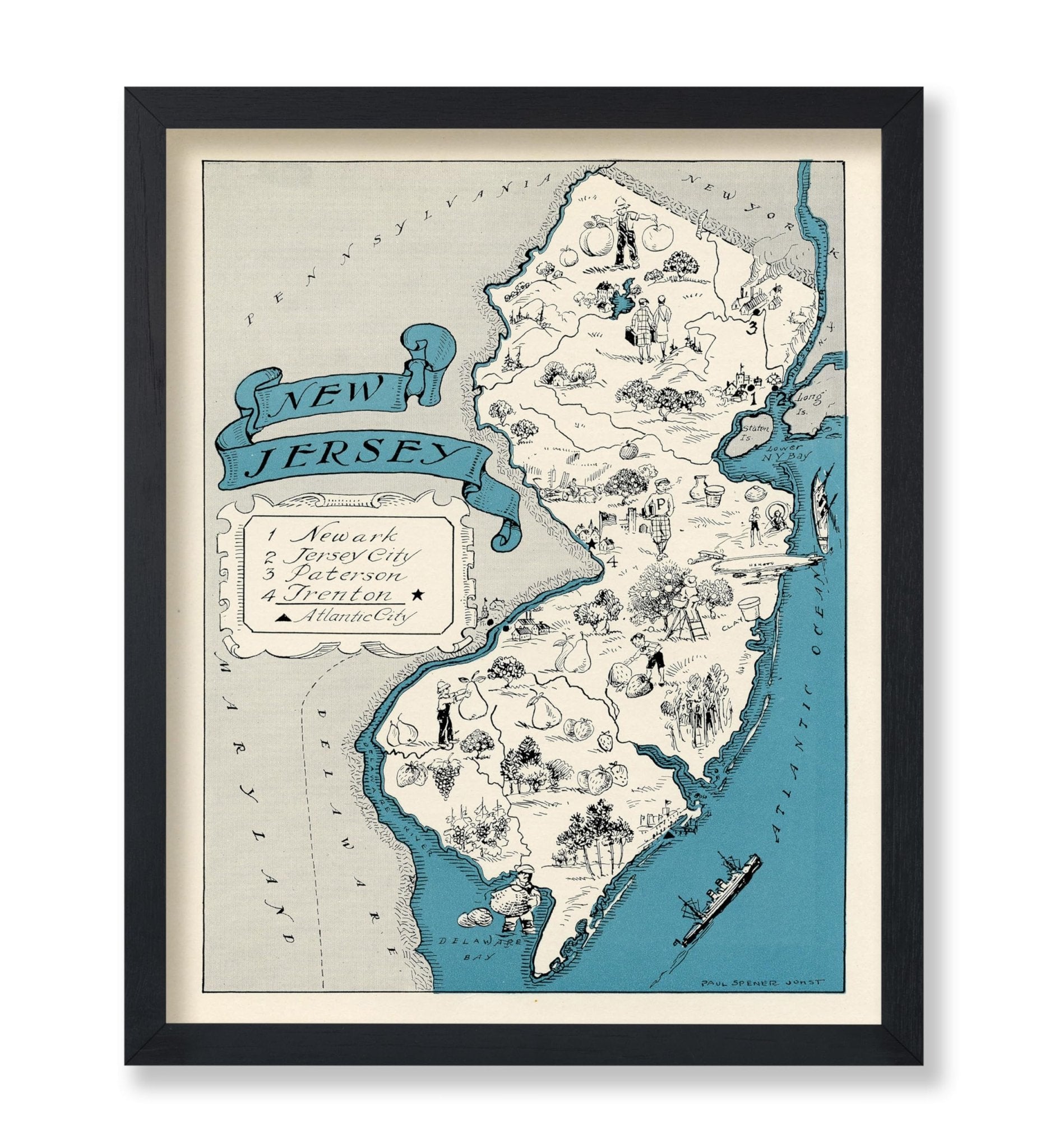 New Jersey Pictorial Map