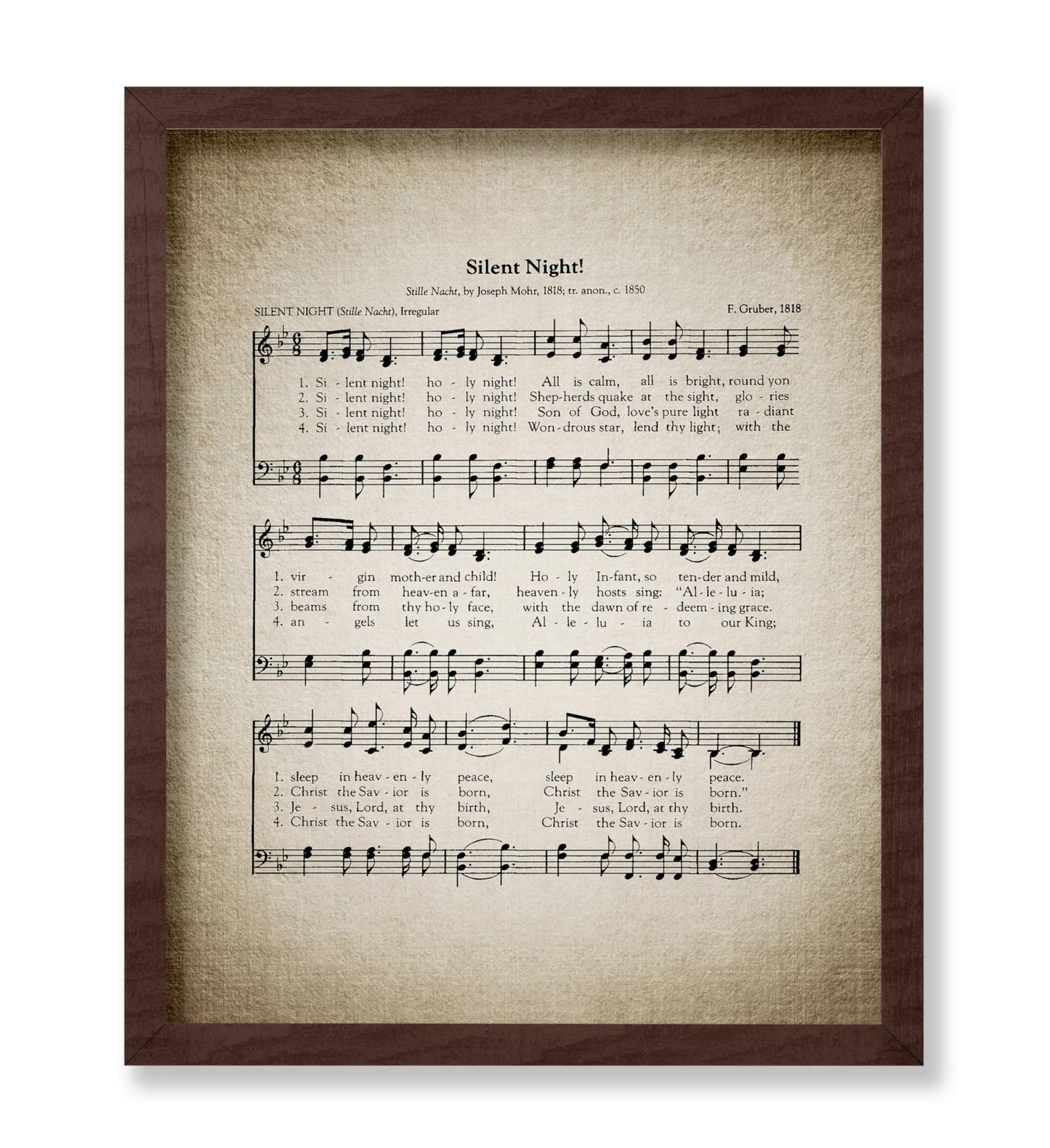 Silent Night Hymnal Sheet