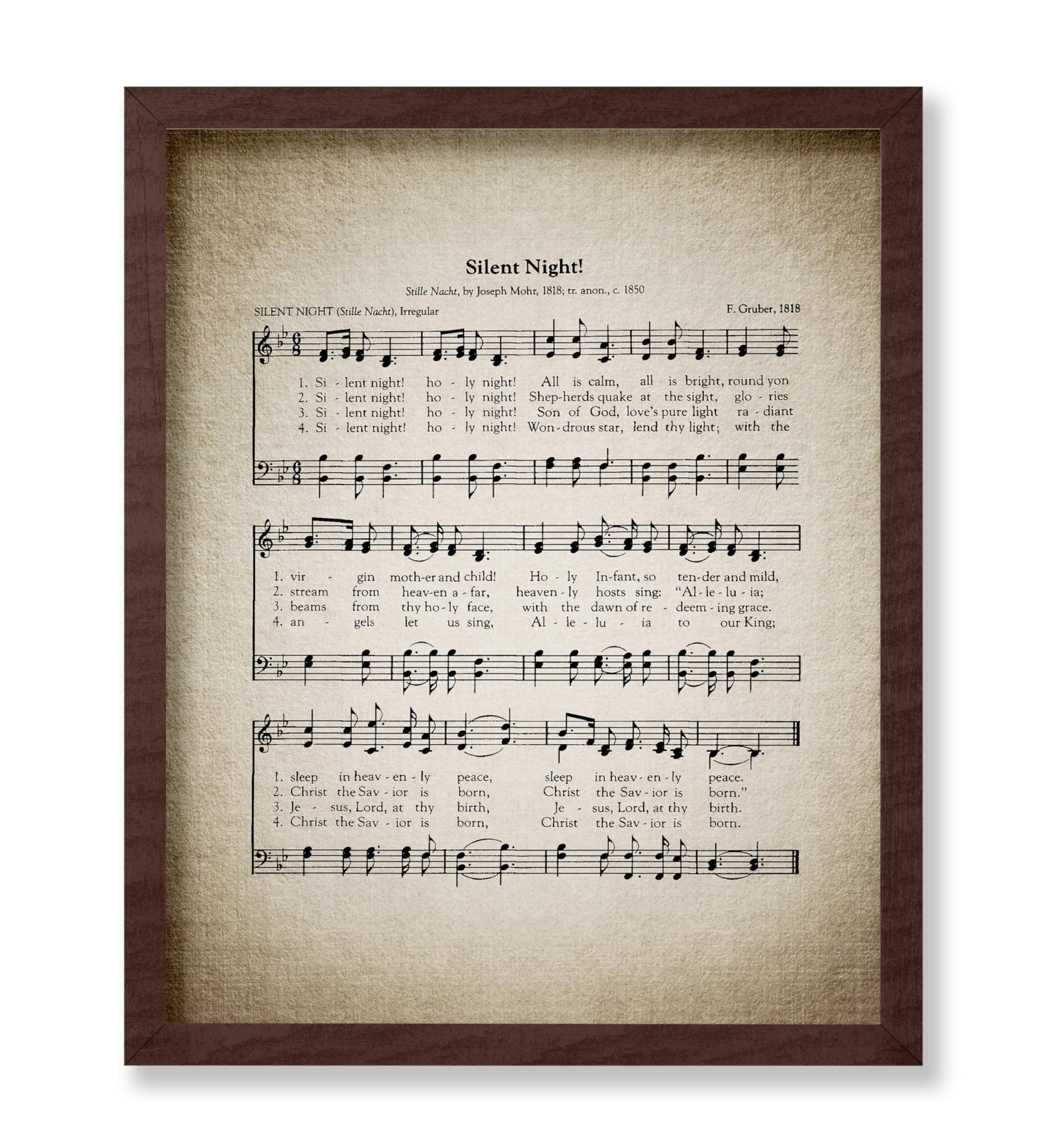 Silent Night Hymnal Sheet
