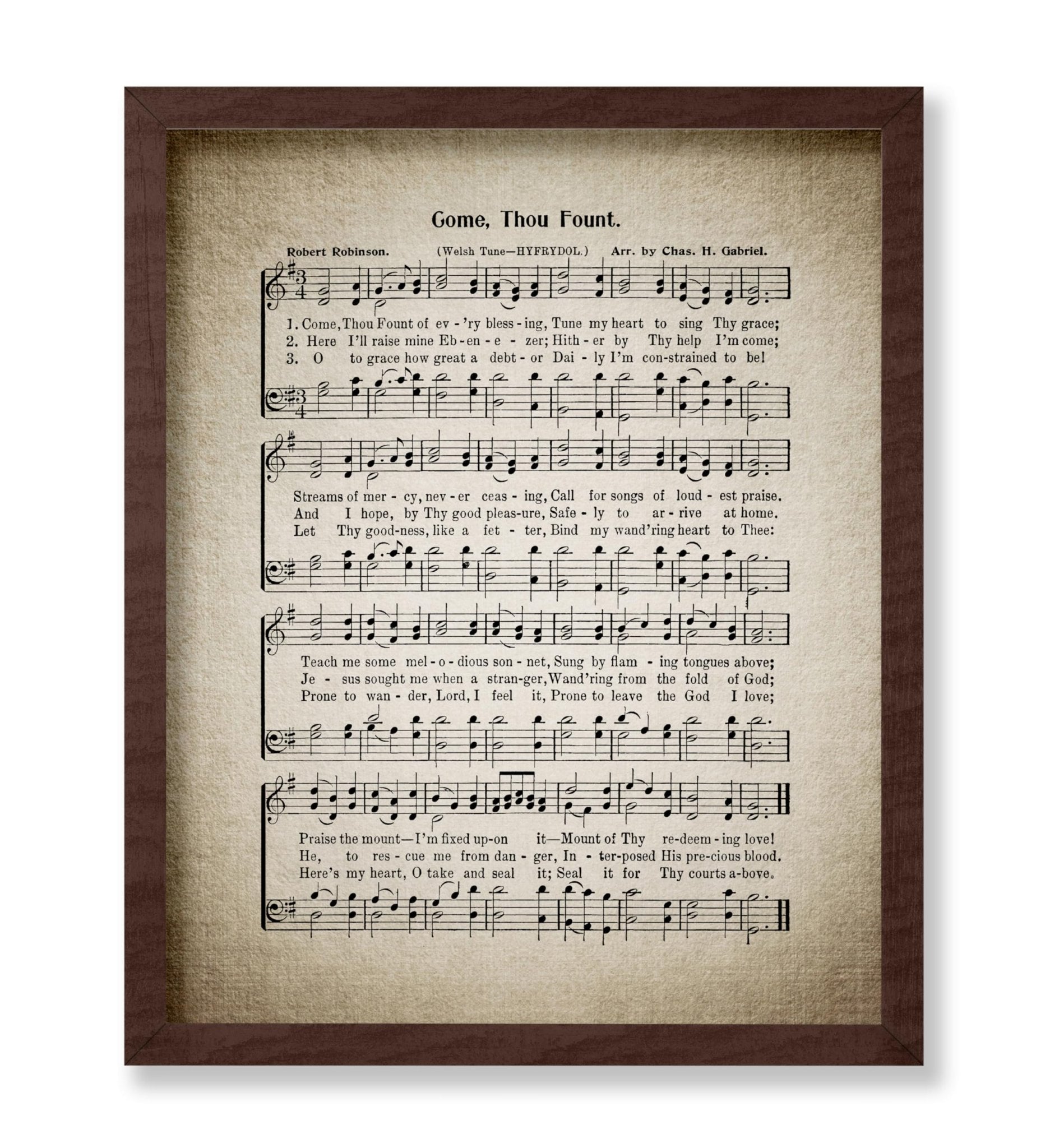 Come Thou Fount Hymnal Sheet