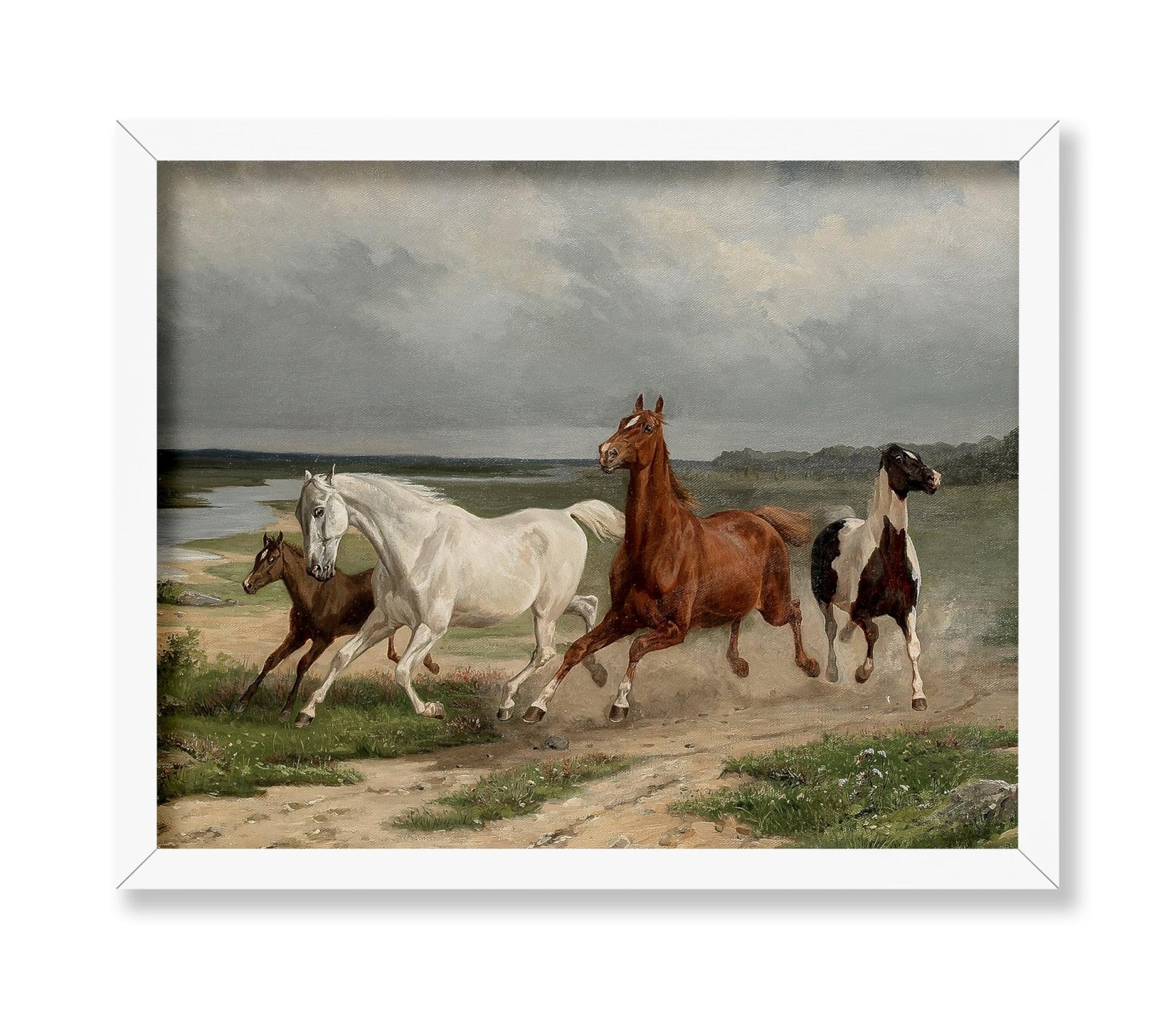 Arvid Fredrik Lonnroth - Fleeing Horses