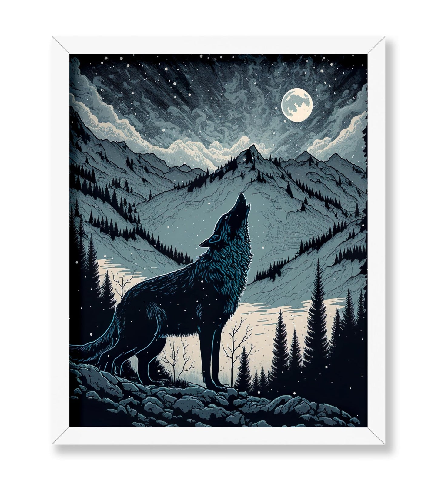 Wolf Howling At Moon