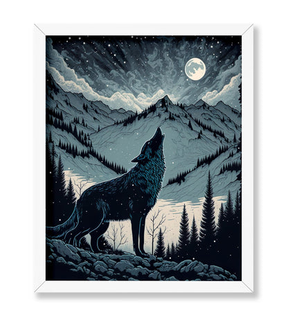 Wolf Howling At Moon