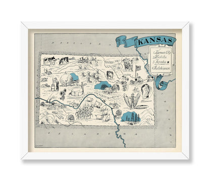 Kansas Pictorial Map