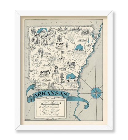 Arkansas Pictorial Map