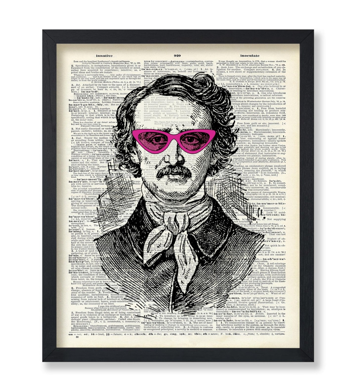 Edgar Allan Poe In Pink Sunglasses