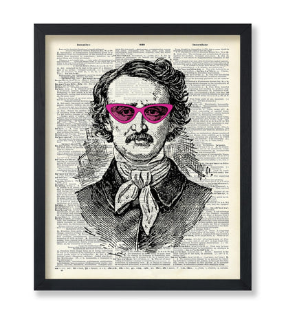 Edgar Allan Poe In Pink Sunglasses