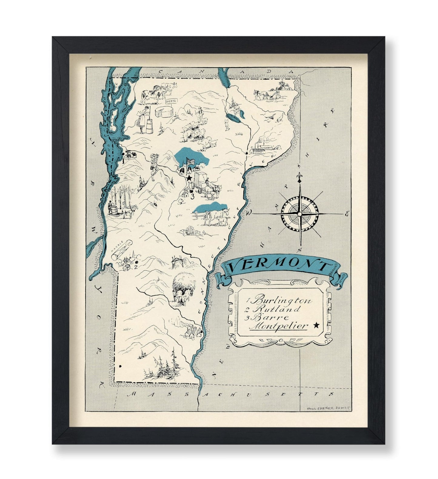 Vermont Pictorial Map