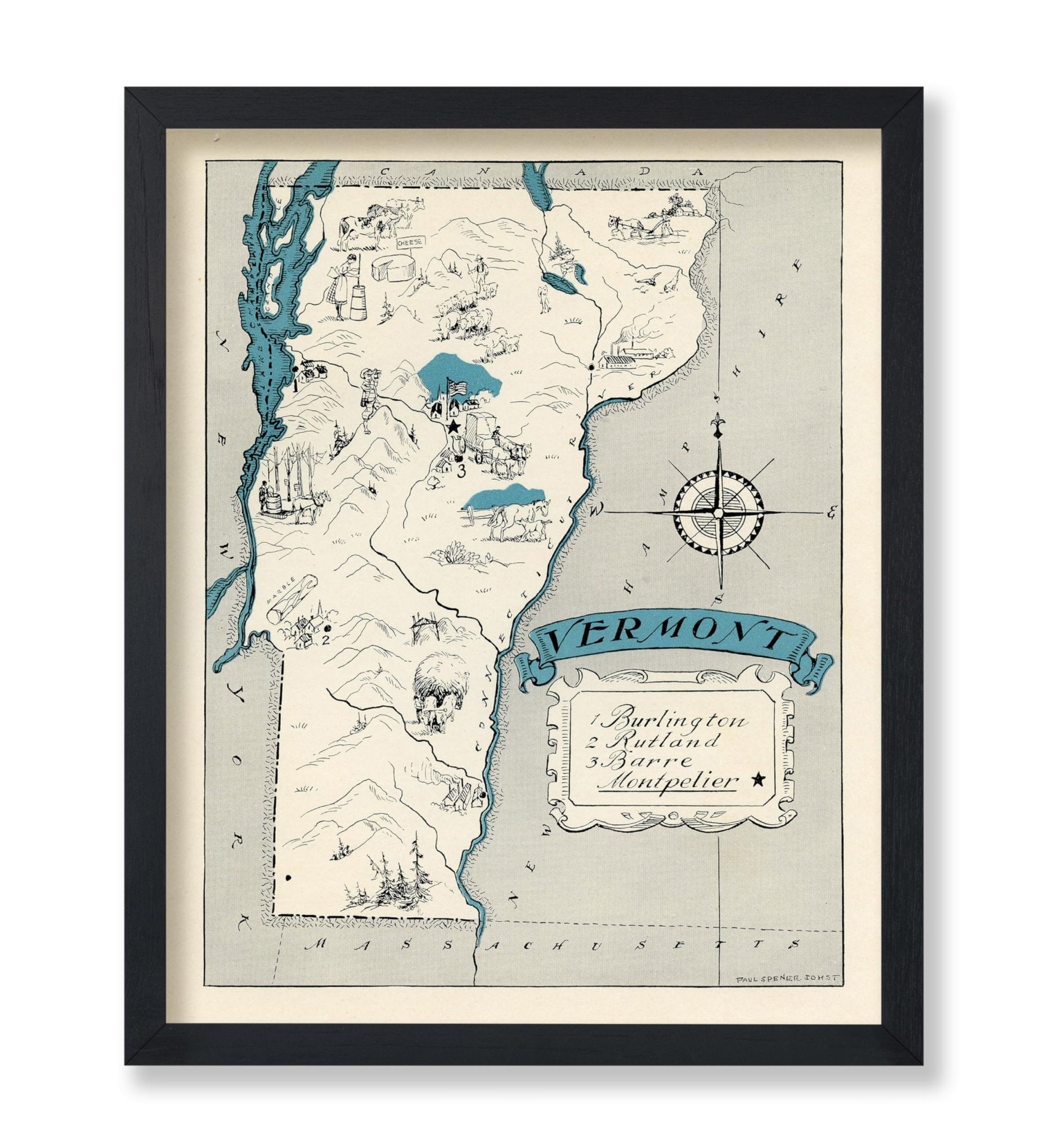 Vermont Pictorial Map