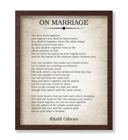 On Marriage