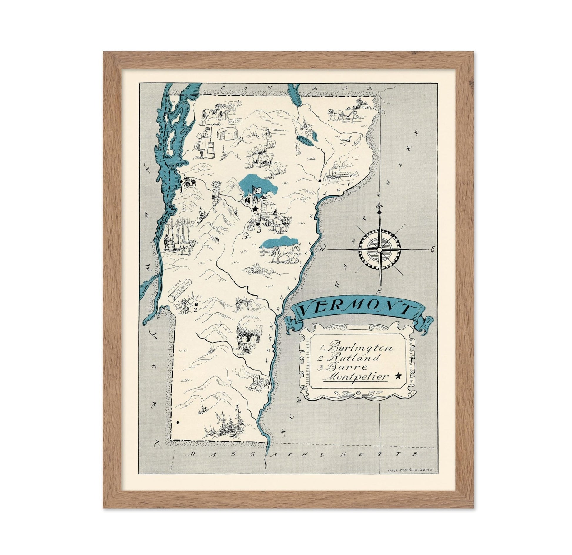 Vermont Pictorial Map