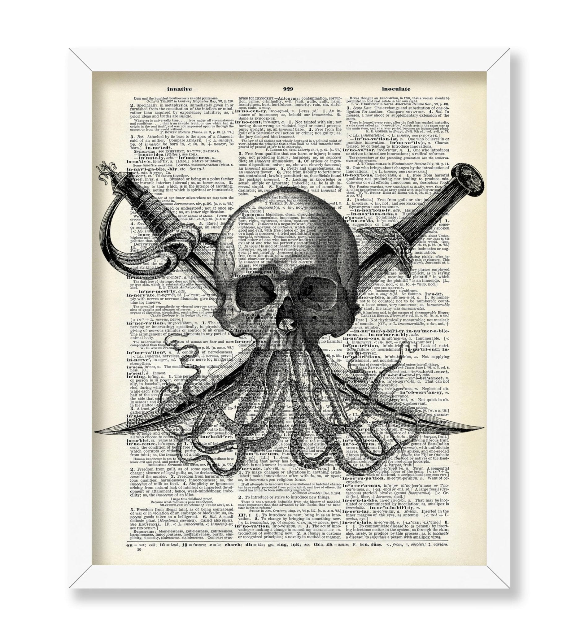 Skull with Tentacles and Swords