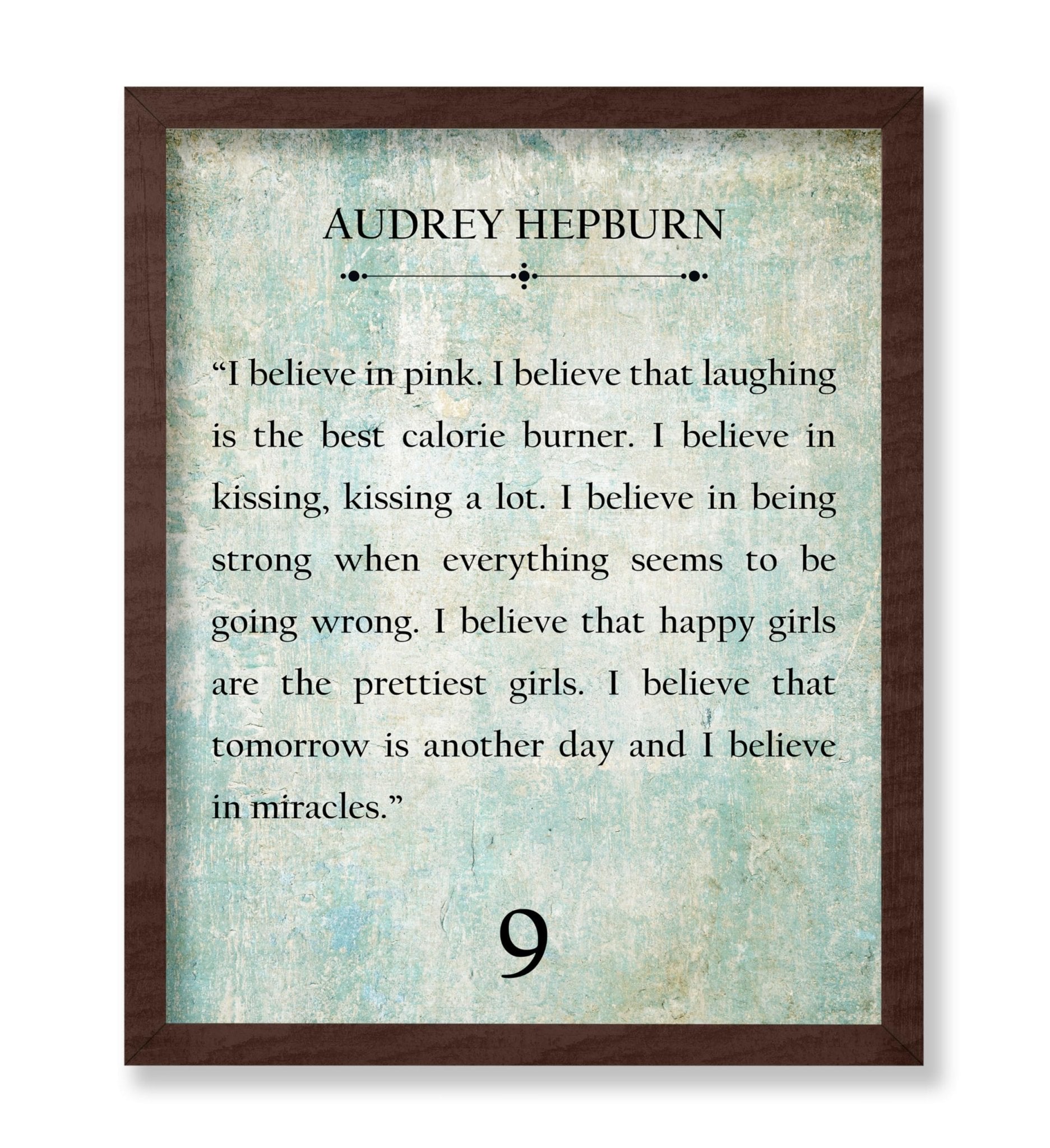 Audrey Hepburn I Believe in Pink No1