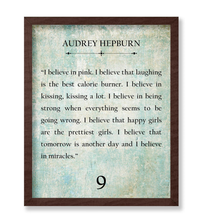 Audrey Hepburn I Believe in Pink No1