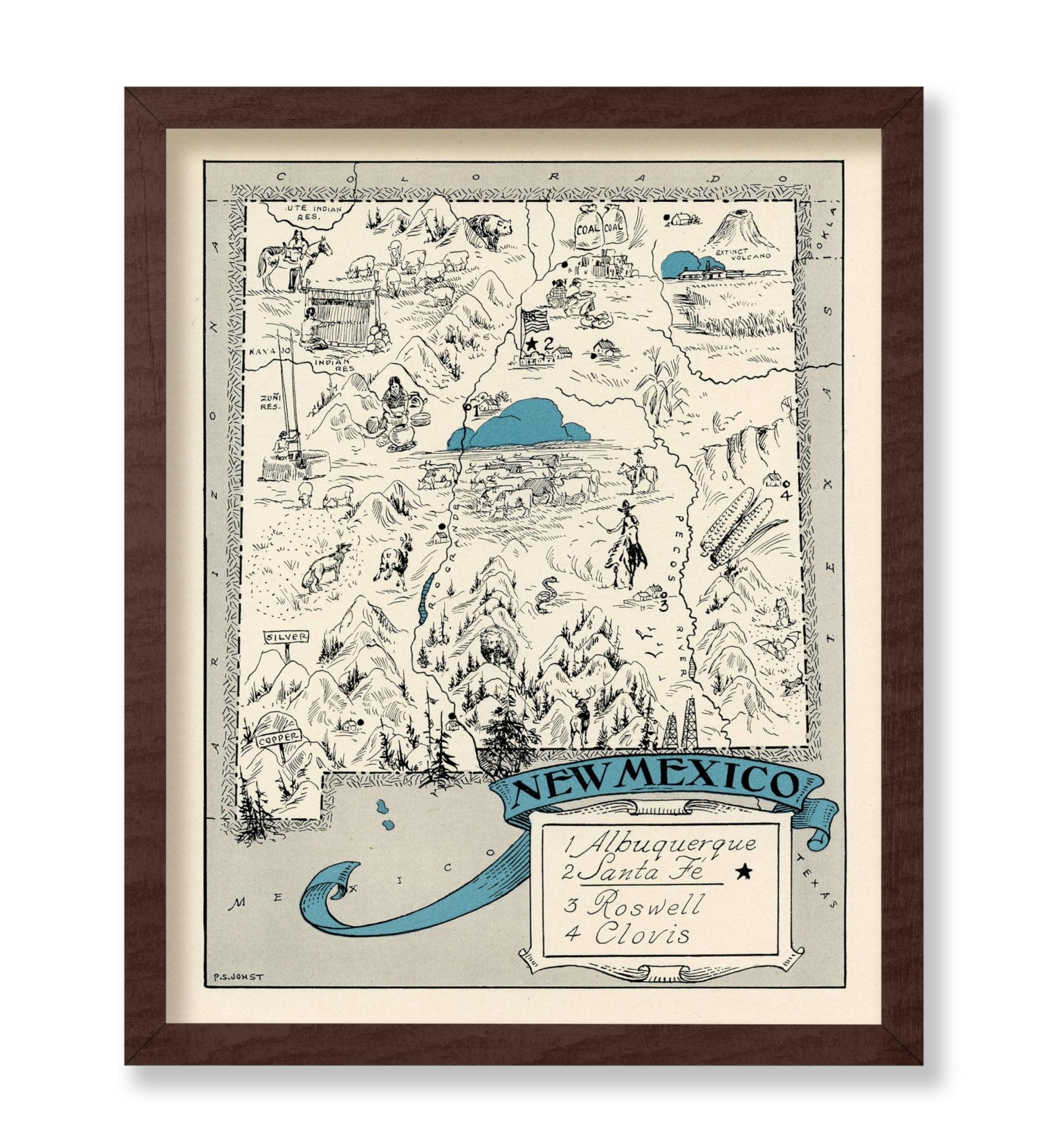 New Mexico Pictorial Map