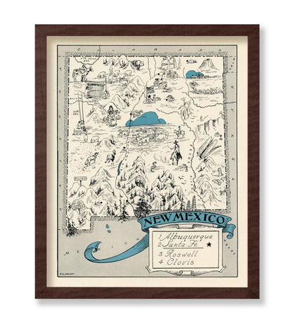 New Mexico Pictorial Map