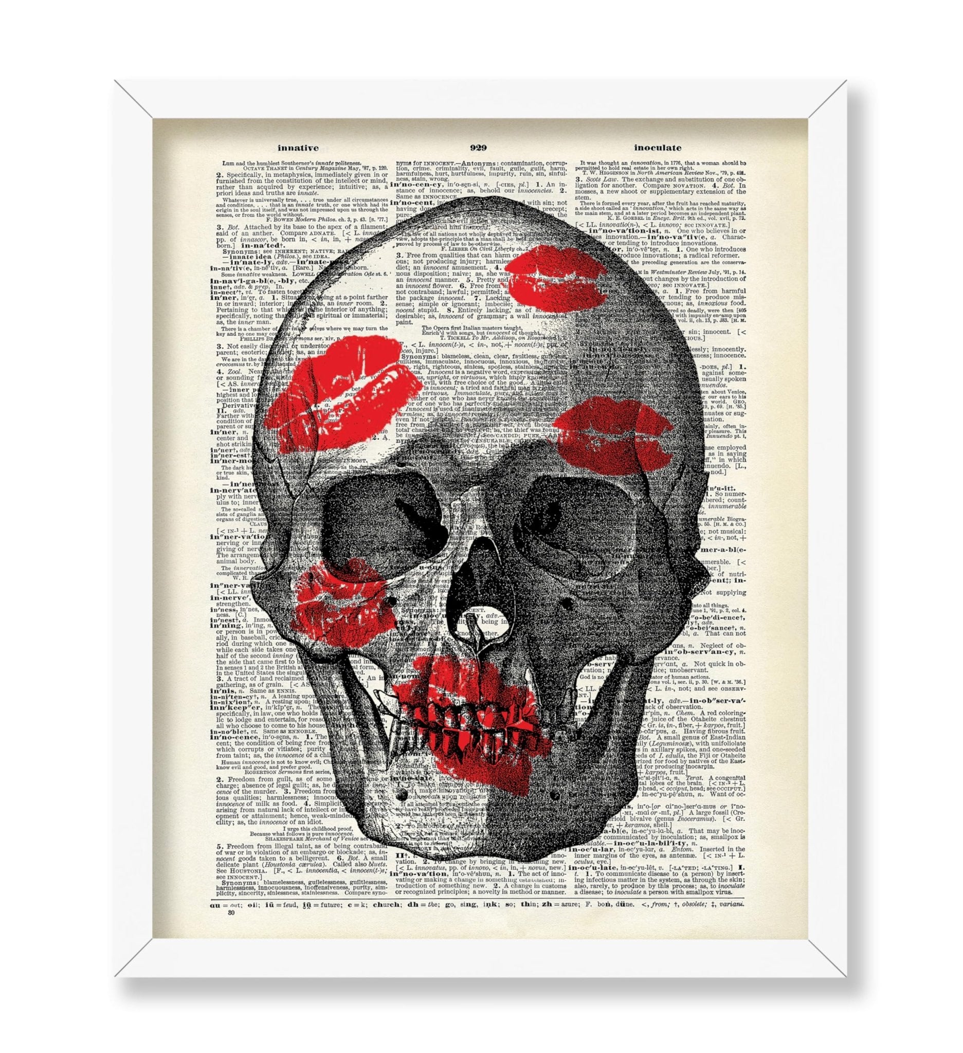 Kiss Marks on a Skull