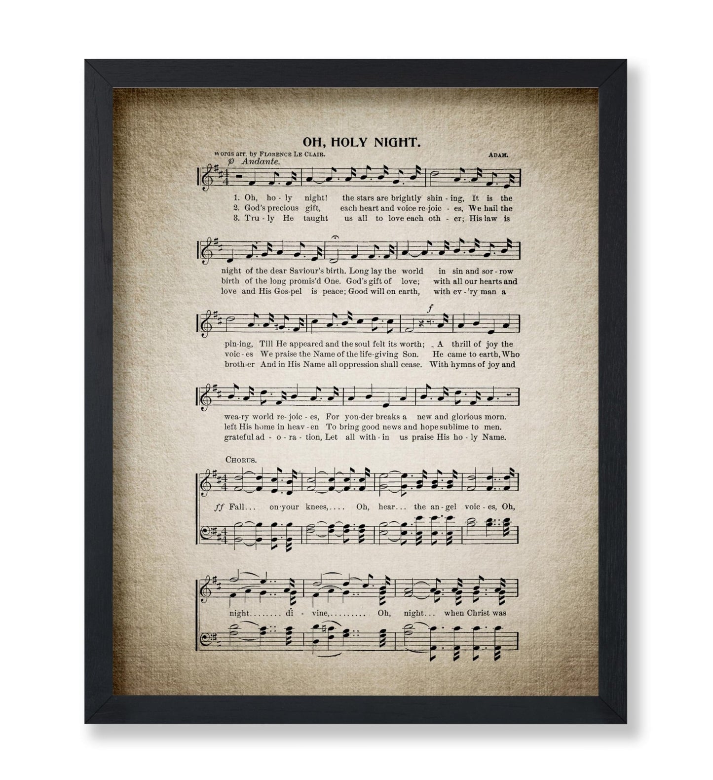 Oh Holy Night Hymnal Sheet