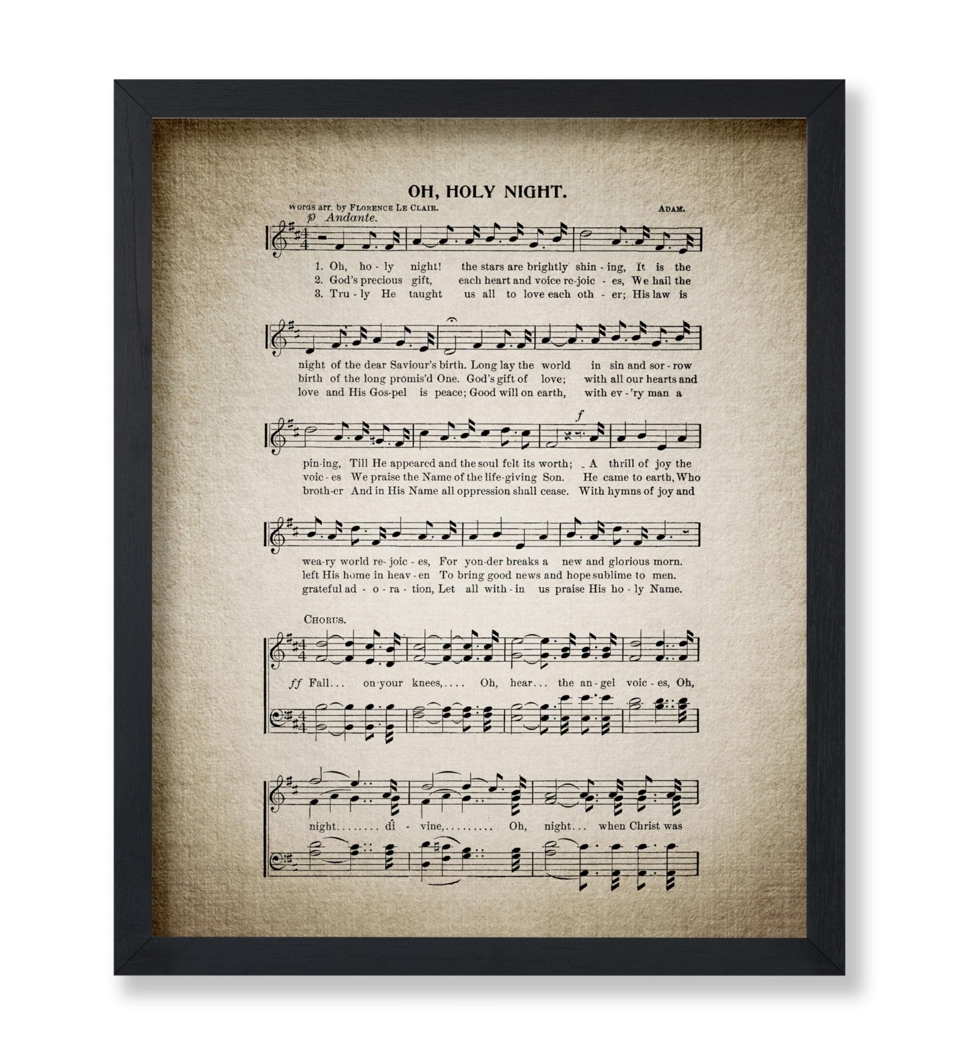 Oh Holy Night Hymnal Sheet