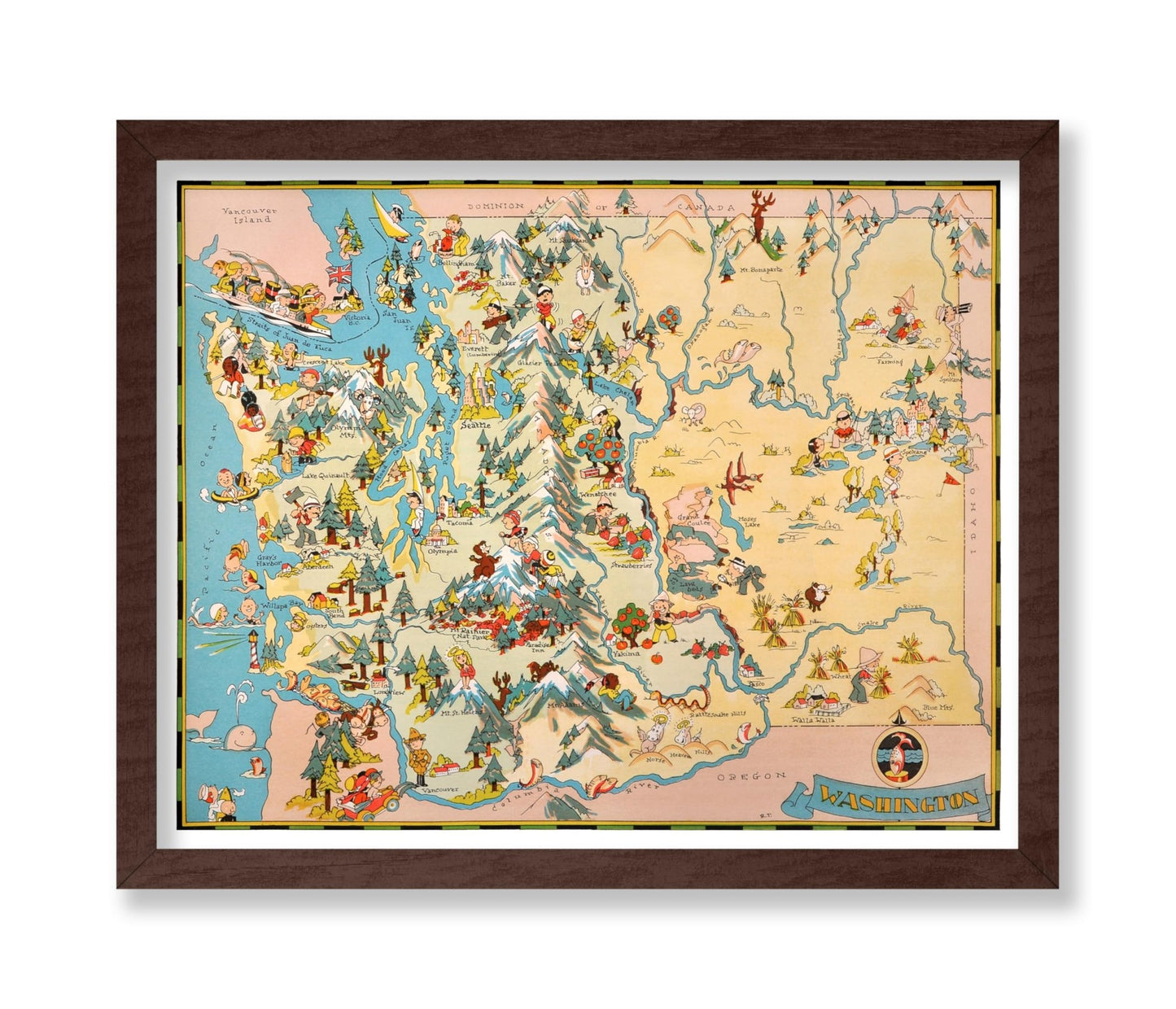 Ruth Taylor - Pictorial Map of Washington