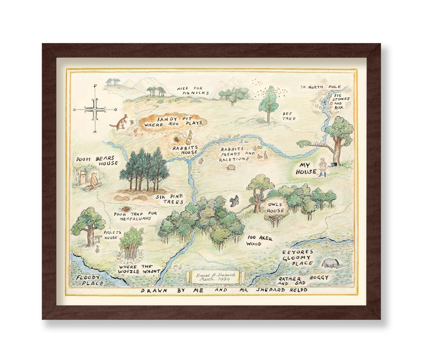 Winnie the Pooh Hundred Acre Wood Sign