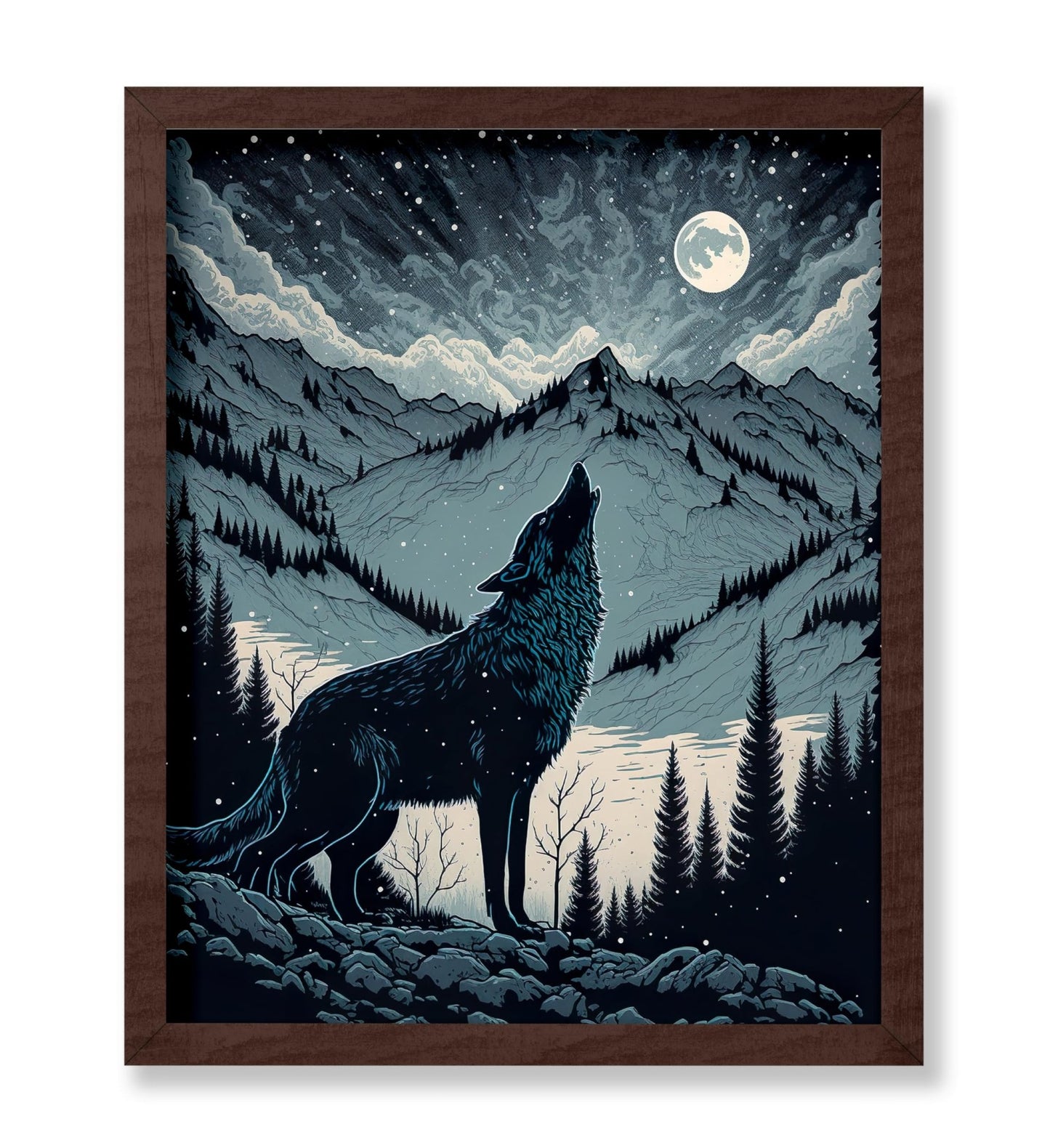 Wolf Howling At Moon