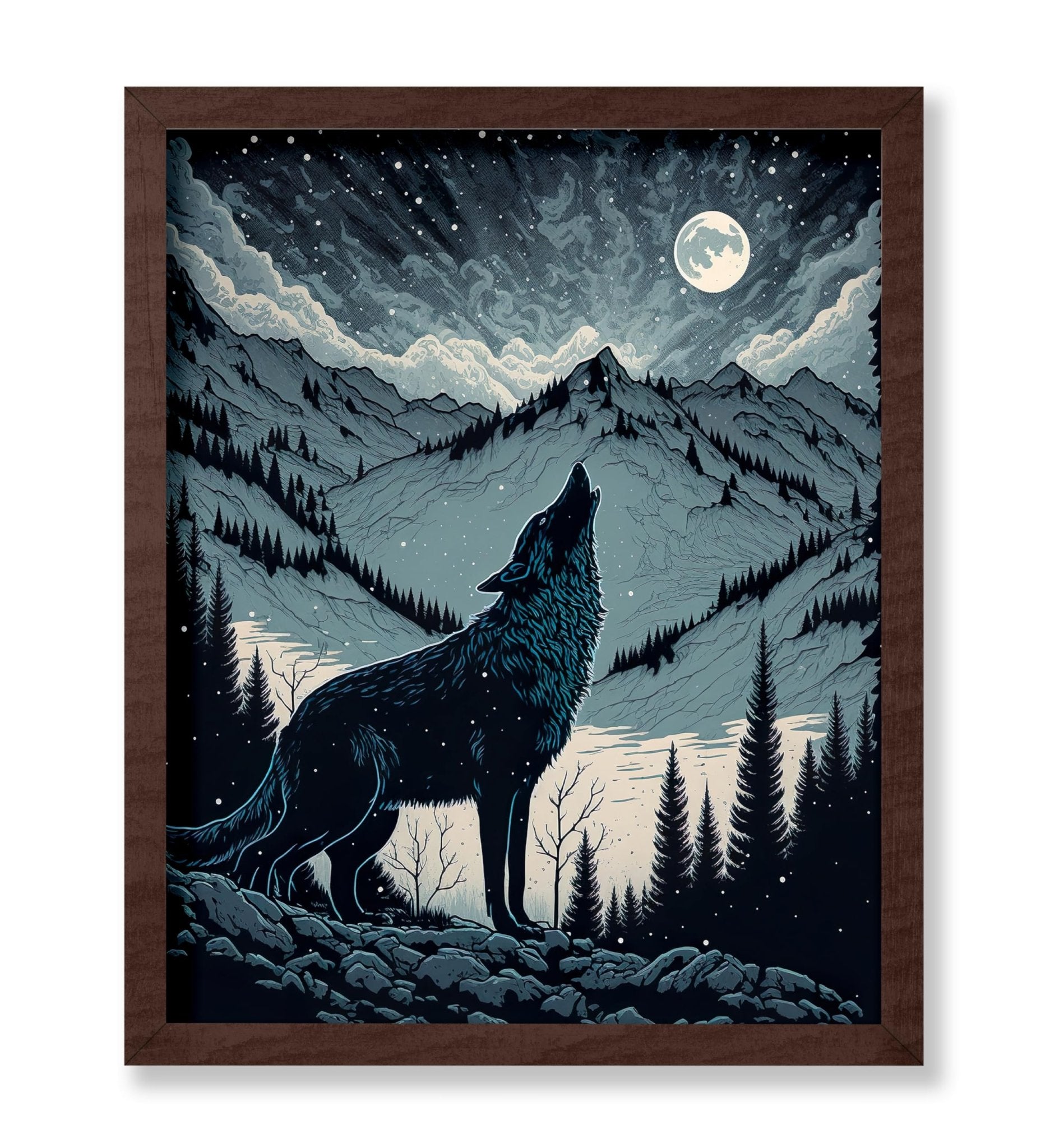Wolf Howling At Moon