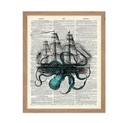 Octopus Attacking Ship