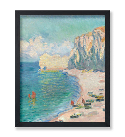 Claude Monet - The Beach and the Falaise d'Amont