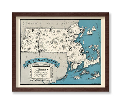Massachusetts Pictorial Map