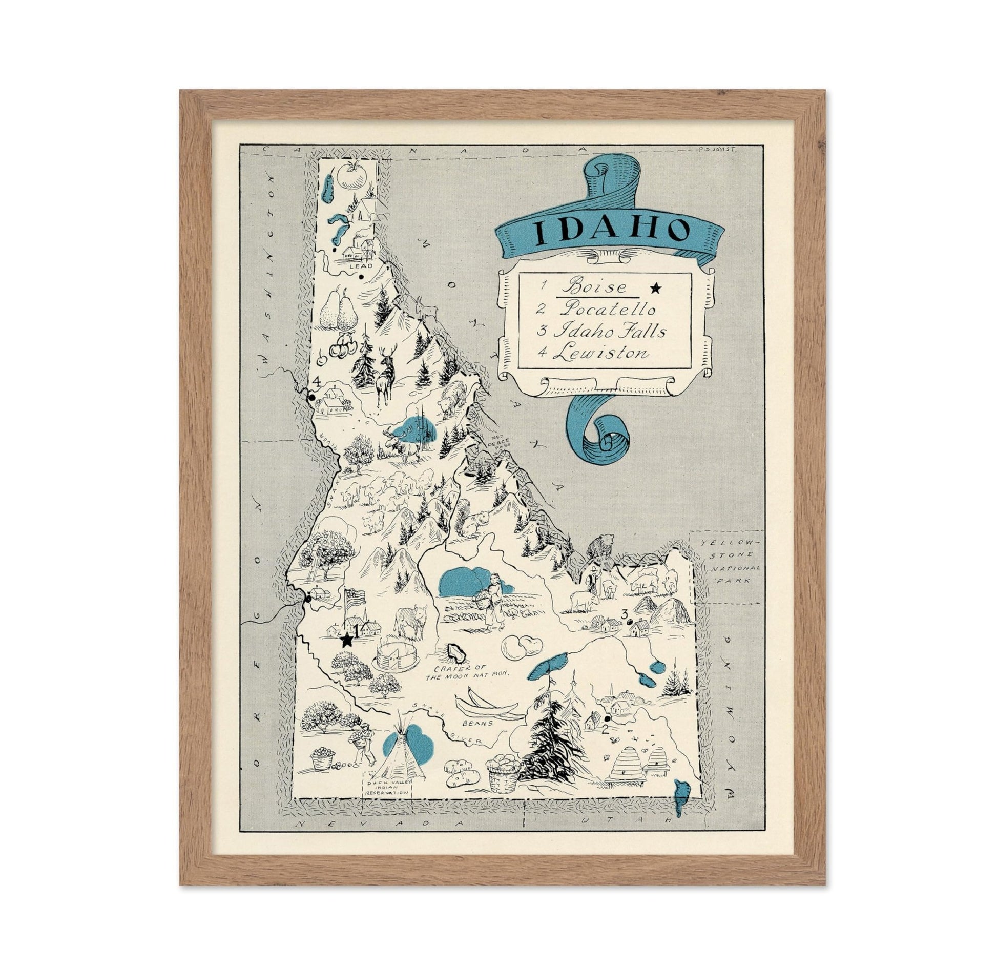 Idaho Pictorial Map