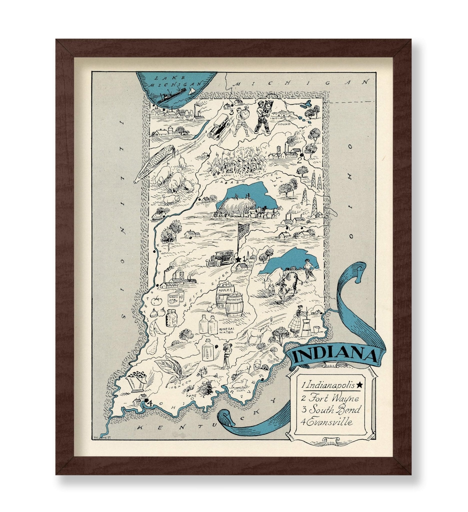 Indiana Pictorial Map